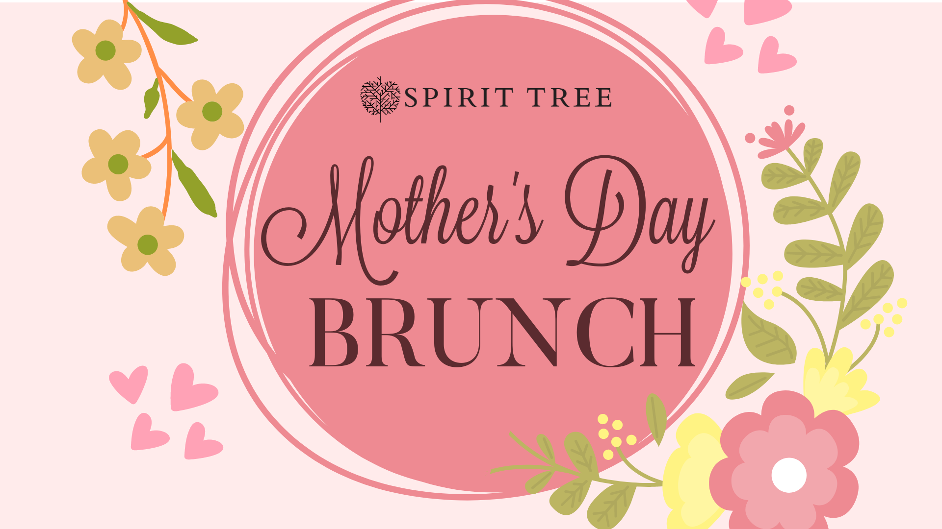 Banner for Mother's Day Brunch at Spirit Tree