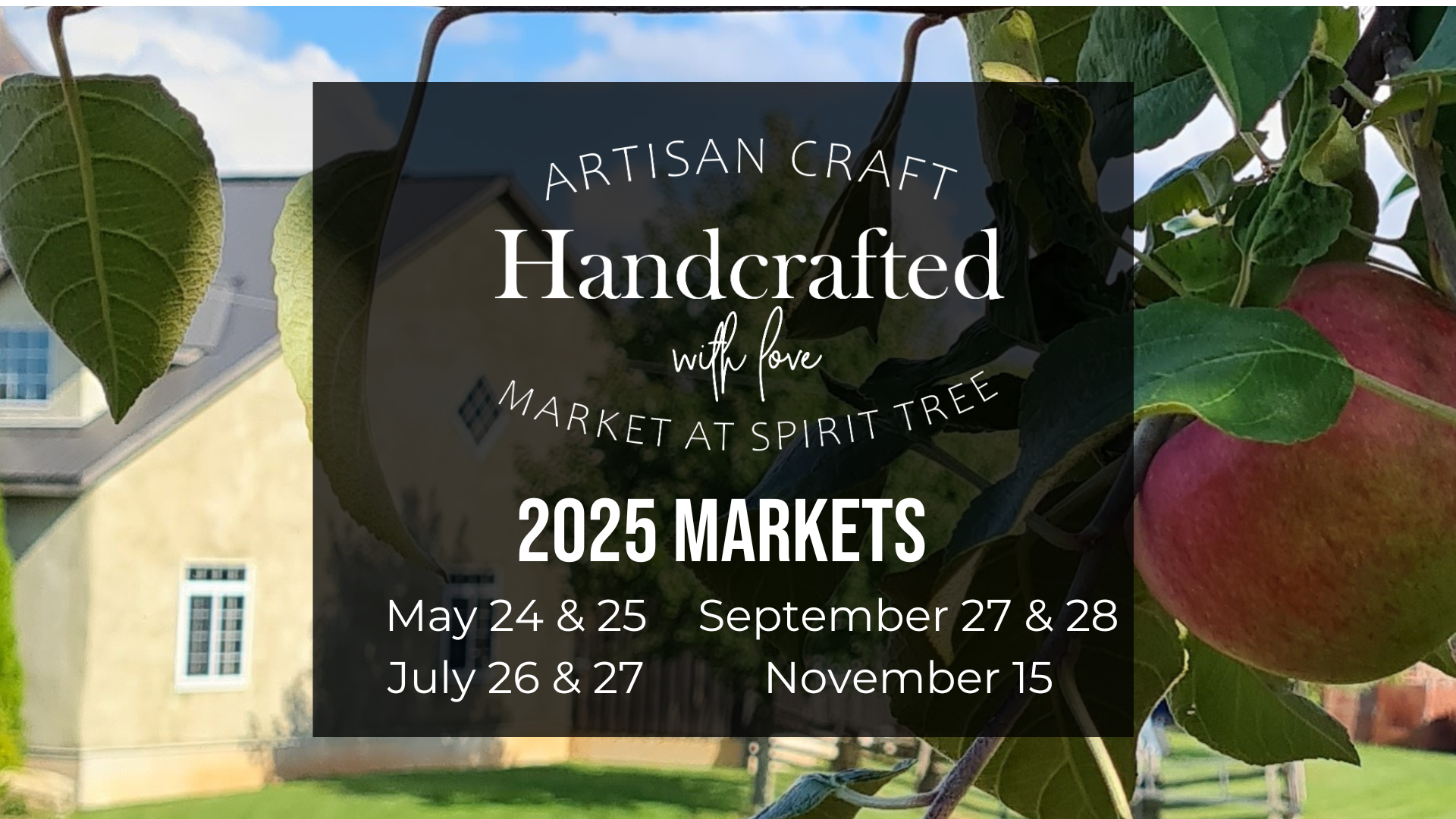 2025 Banner for Artisan Markets