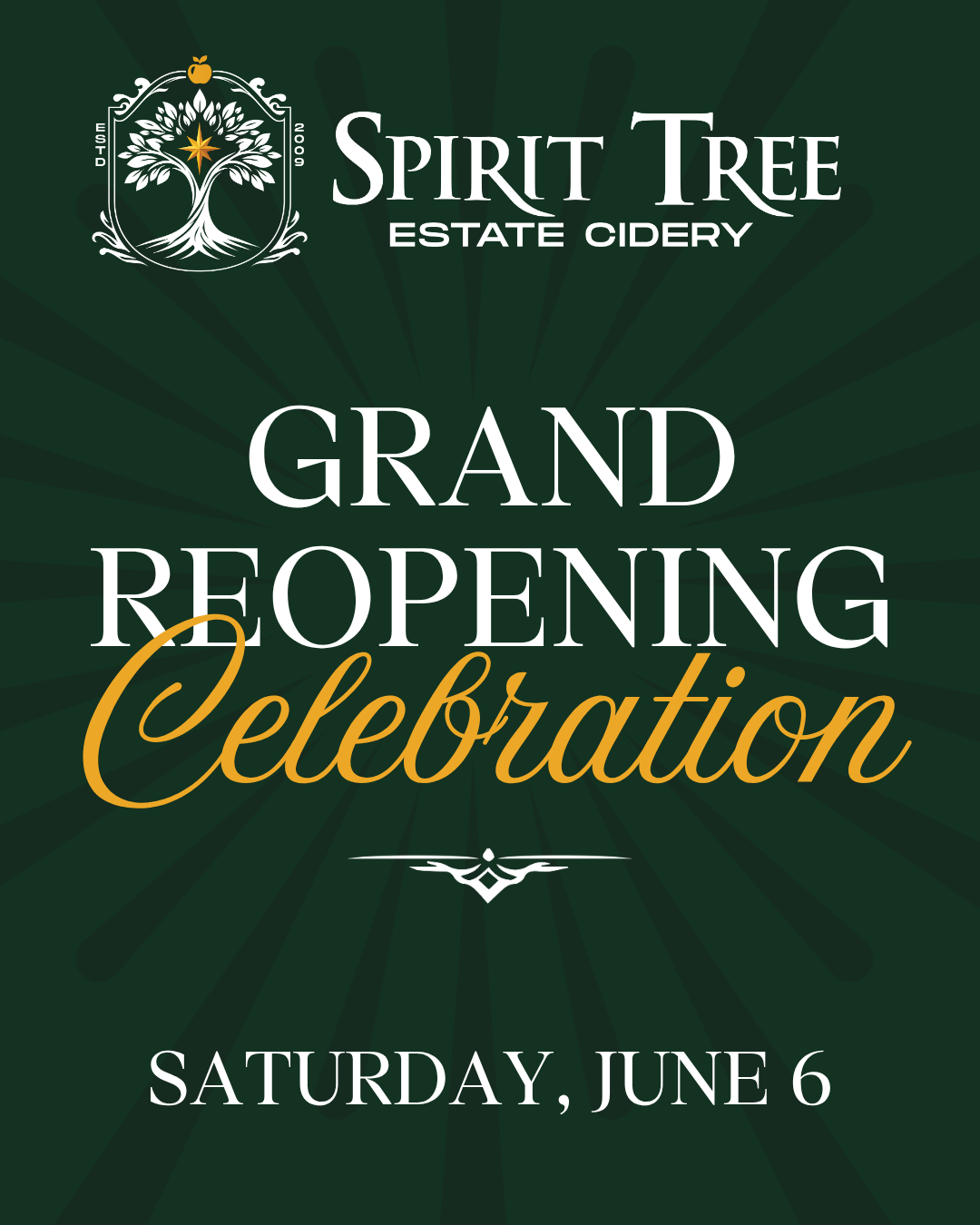 Reopening Celebration - june 6 2026