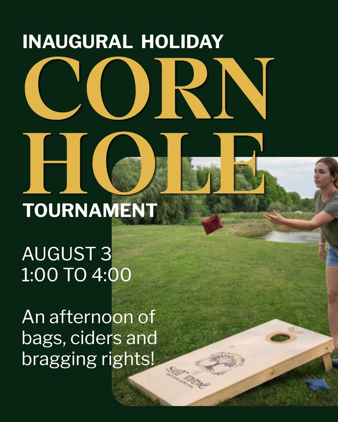 Corn hole tournament - Aug 3