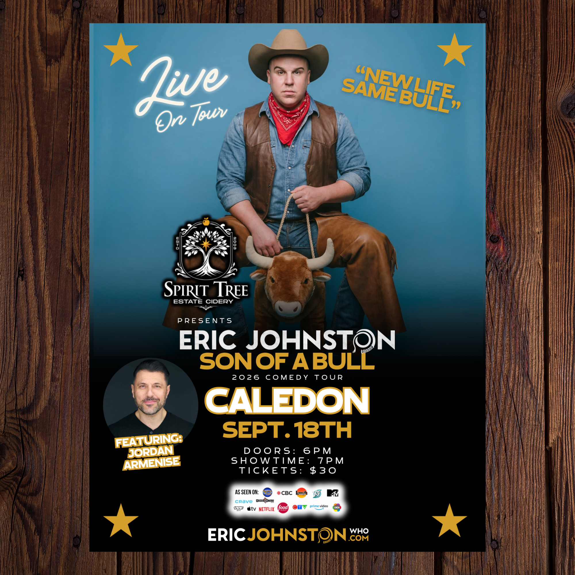 Comedy tour with Eric johnston